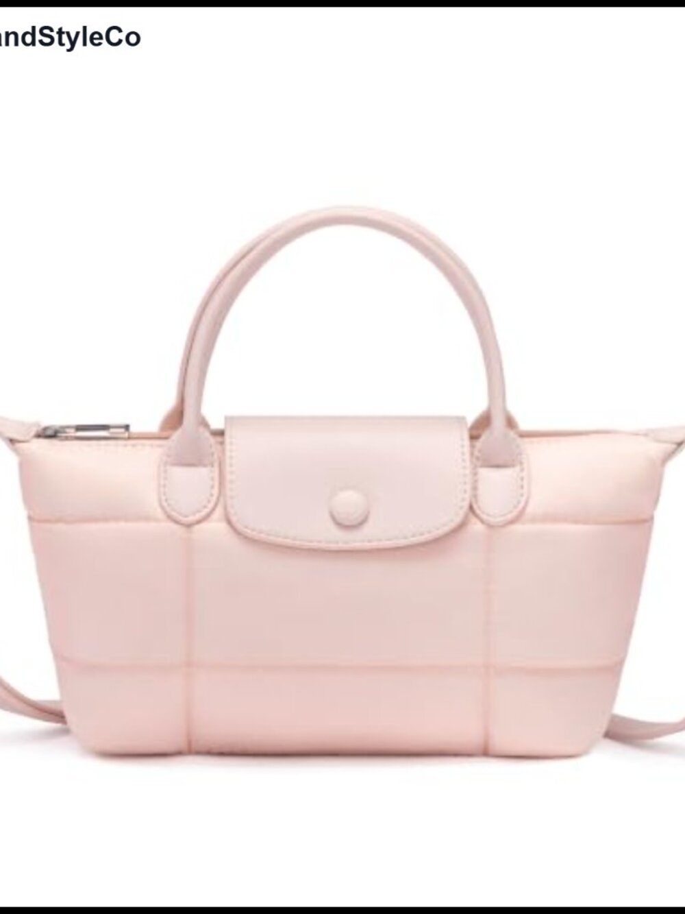 Quilted Puffer Crossbody Bag Vegan Leather Mini Handbag